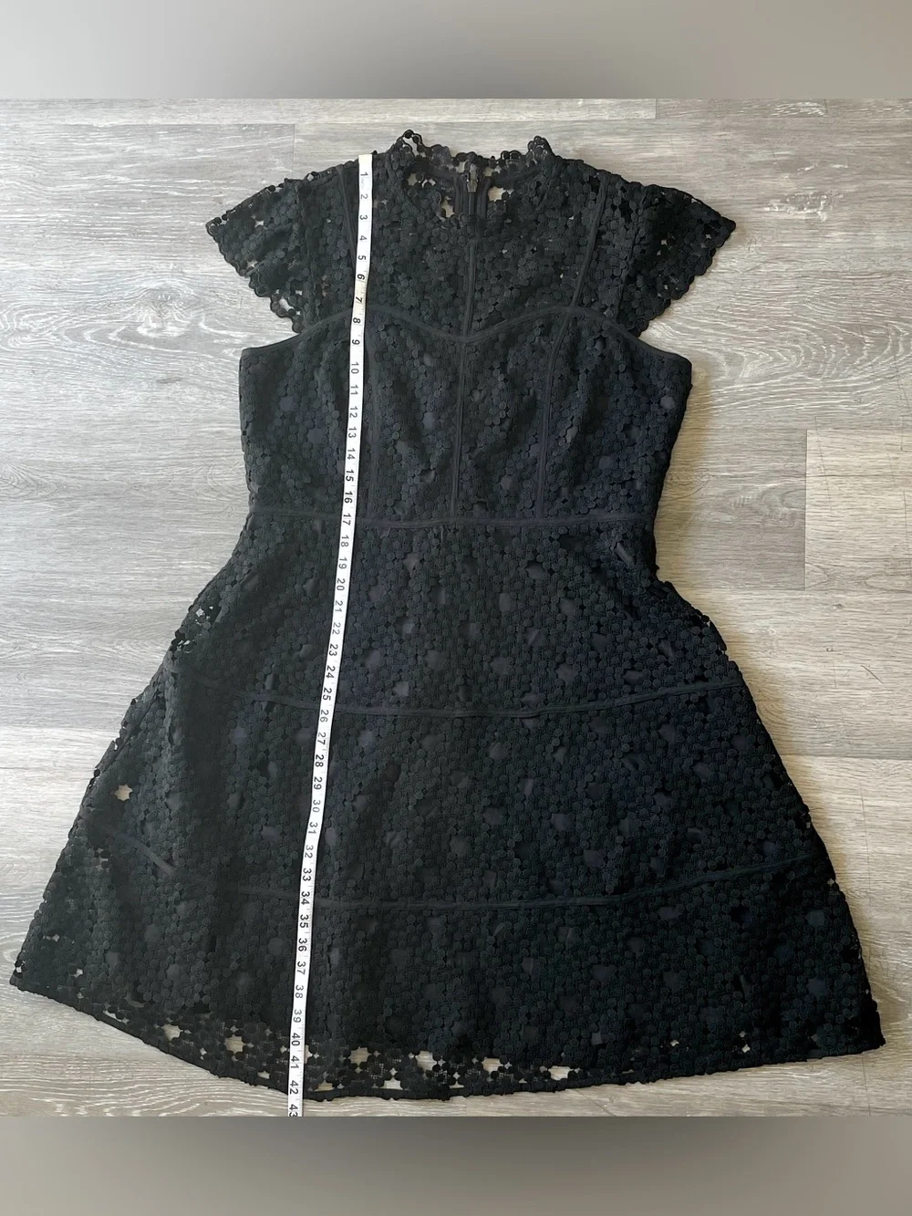 City Chic Black Lace Fit & Flare Dress Romantic Goth Chic - Picture 10 of 10